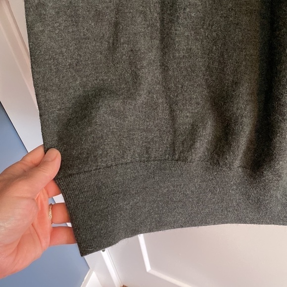 Classic V-Neck Gray Sweater - Picture 6 of 13